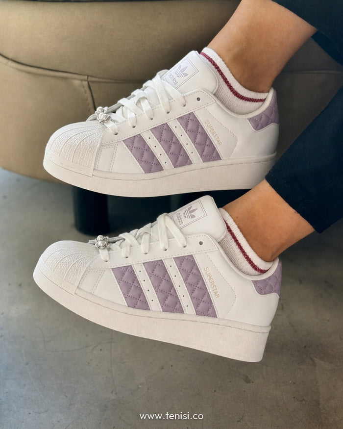adidas Superstar Plataforma “Lila Acolchado” look 2