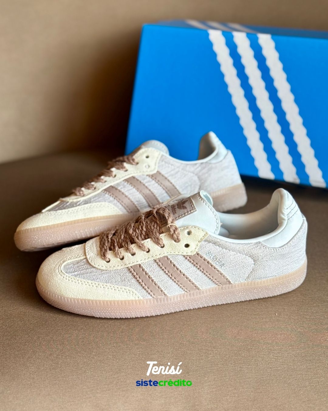Adidas Samba Canvas Beige Mujer