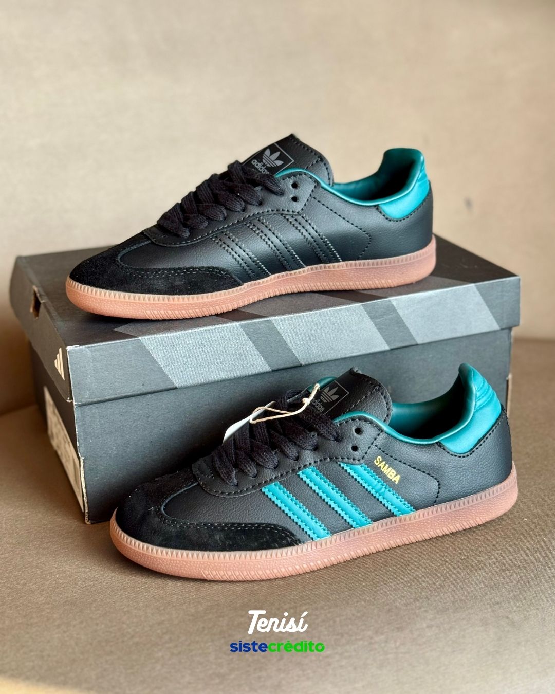 Adidas Samba OG Blue Eyes suela café