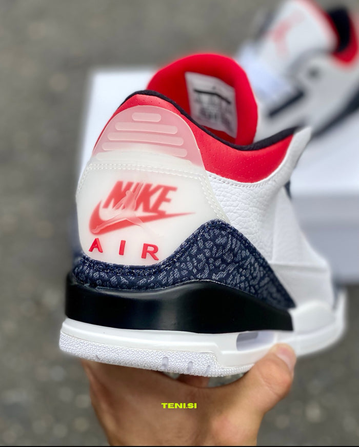 Air Jordan 3 “Demin Red” look 3