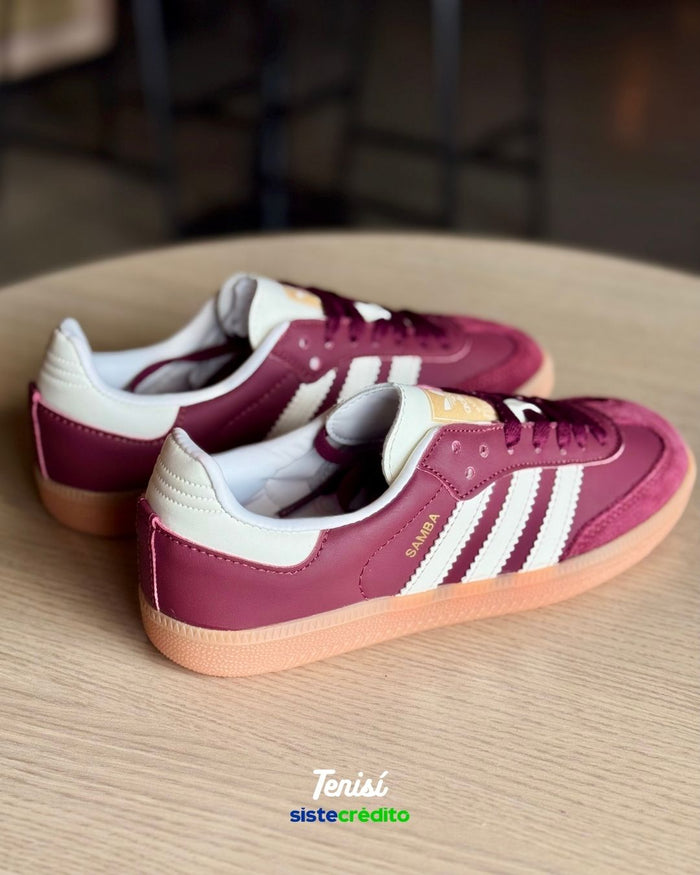 adidas Samba “Rossete” (Vinotinto) look 3