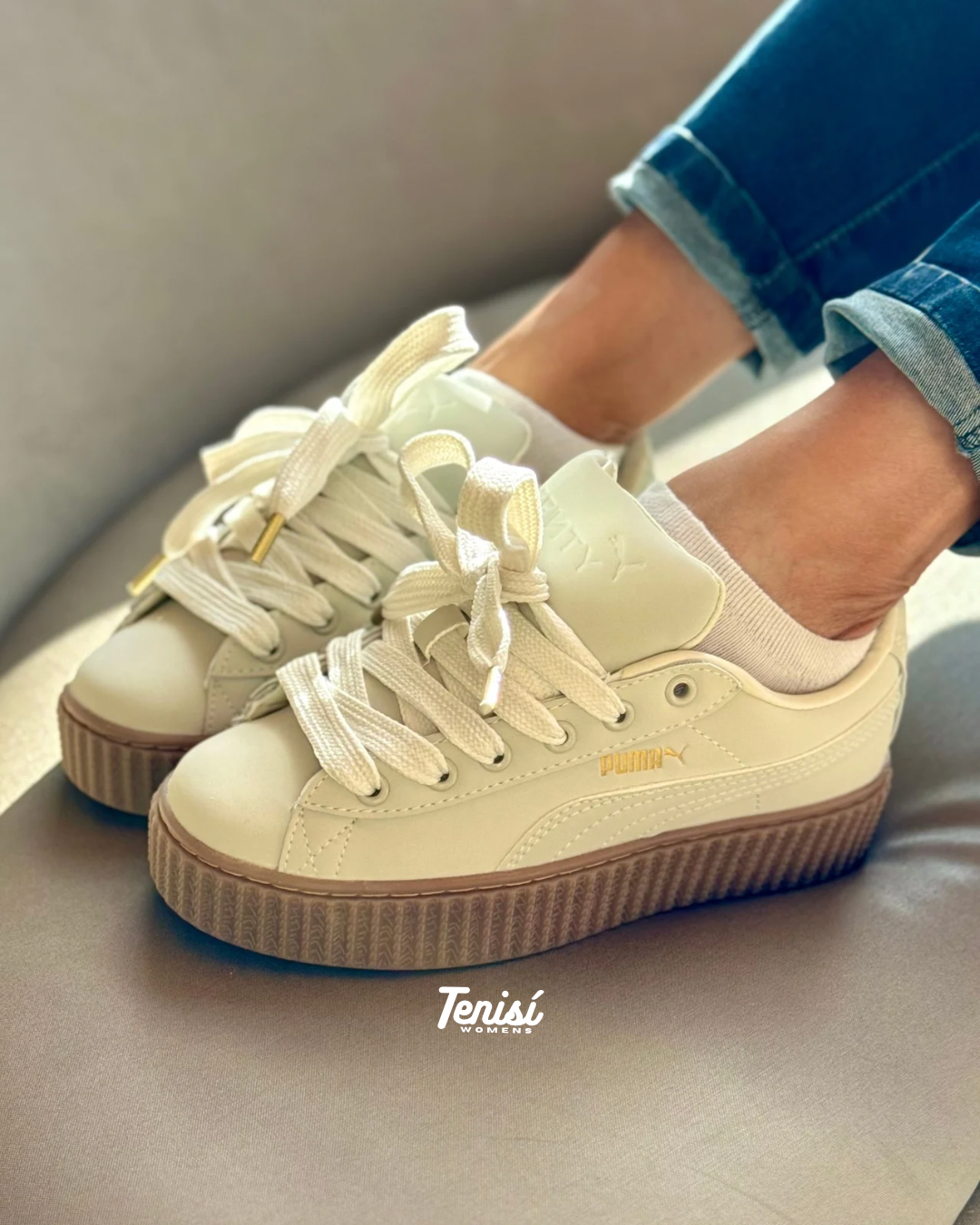 Puma creepers rihanna beige hotsell