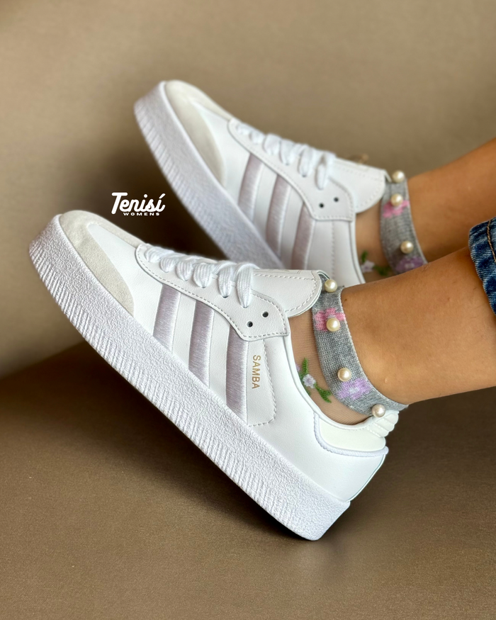 adidas Sambae “Triple White” look 2