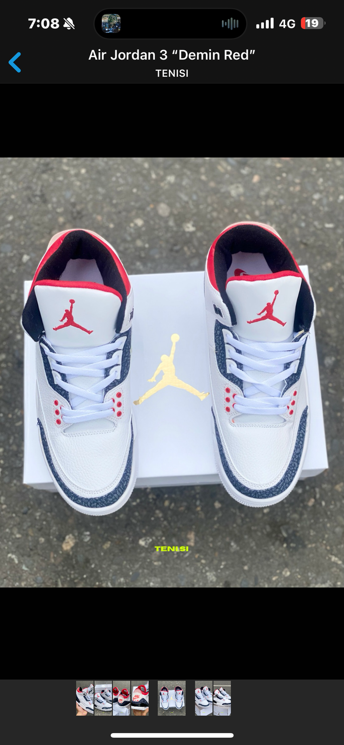 Air Jordan 3 “Demin Red” look 4