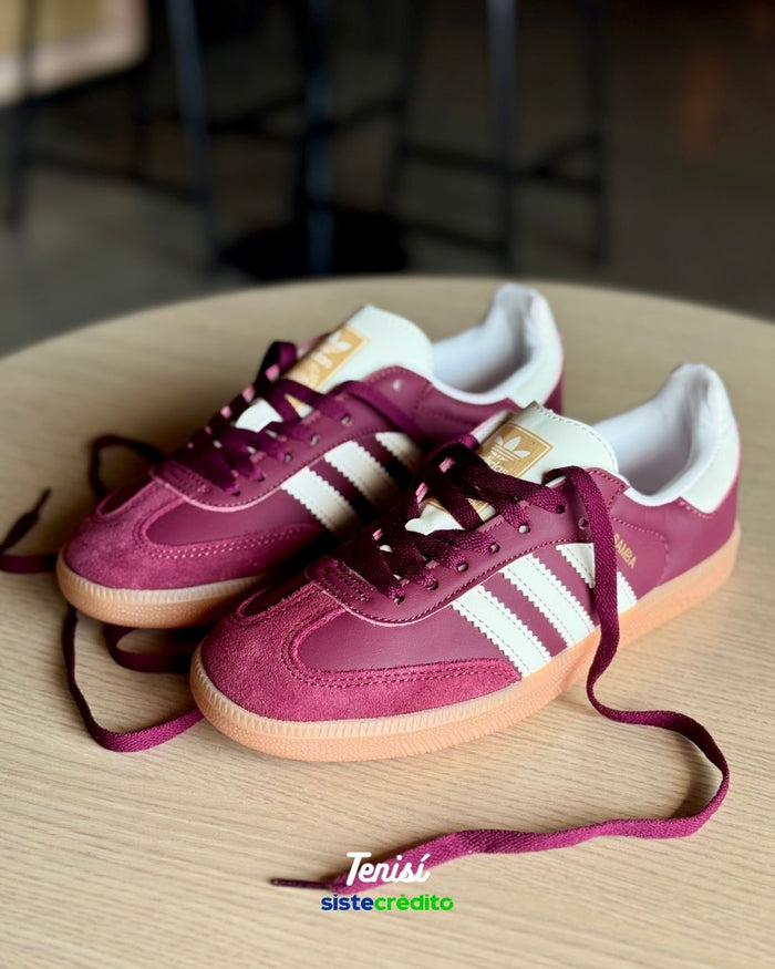 adidas Samba “Rossete” (Vinotinto) look 2