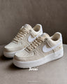 Nike Air Force 1 Low Beige Suede Gold Swoosh