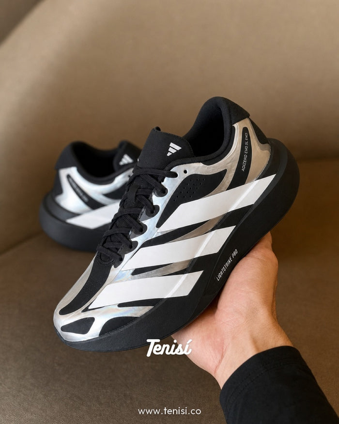 adidas Adizero Evo SL Exo Black Silver look 1
