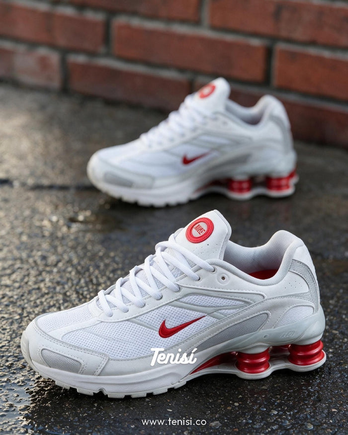 Nike Shox “Blanco Rojo” look 1