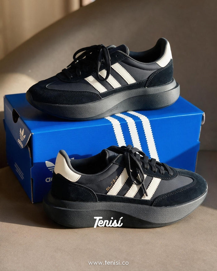 adidas SL 72 Black Cream look 2