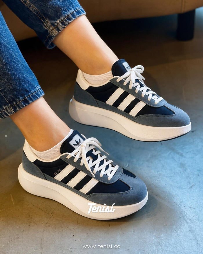 adidas SL 72 Navy Grey look 3