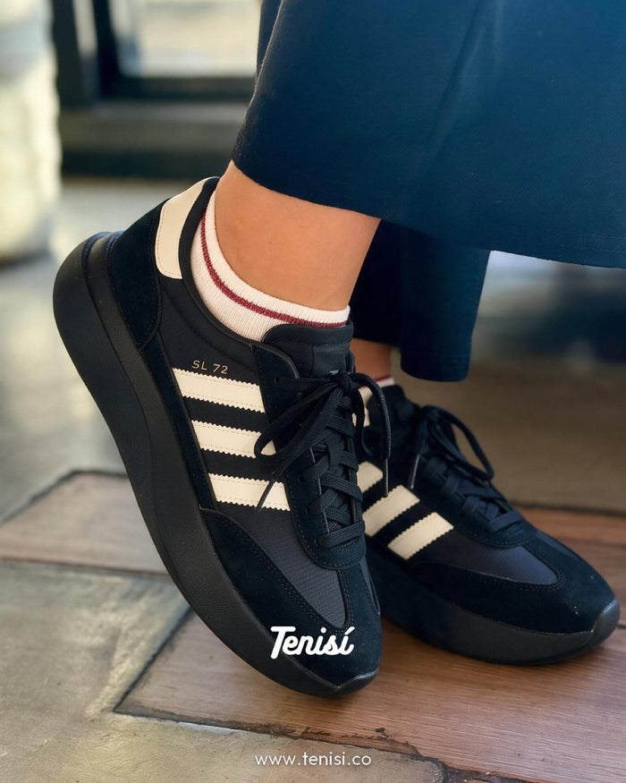 adidas SL 72 Black Cream look 3