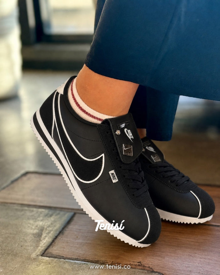Nike Cortez Black Charms look 3