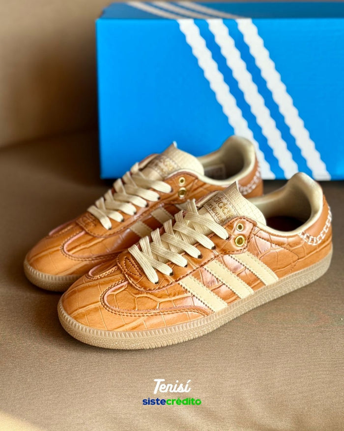 Samba Brown Croc de adidas x Wales Bonner look 2