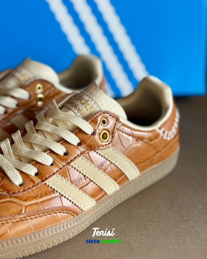 Samba Brown Croc de adidas x Wales Bonner look 3