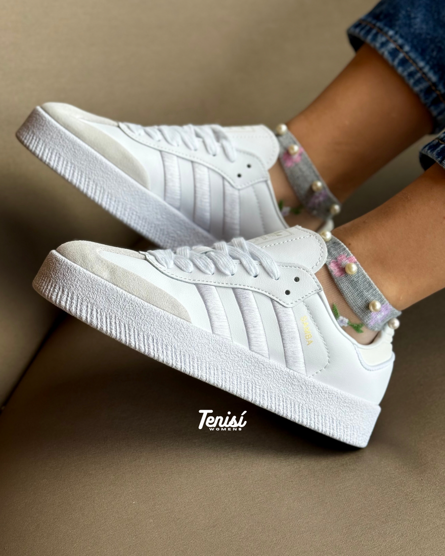 adidas Sambae “Triple White” — pago contra entrega en Colombia