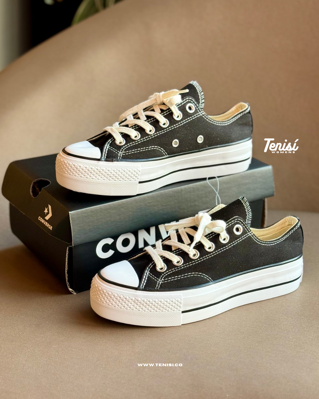 Converse Chuck Taylor Plataforma All Star Low “Black”