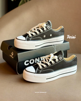 Converse Chuck Taylor Plataforma All Star Low “Black” vista 2