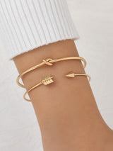 Brazalete de flecha anudado vintage para mujer vista 1