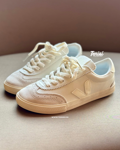 VEJA VOLLEY *O.T. LEATHER “White/Natural