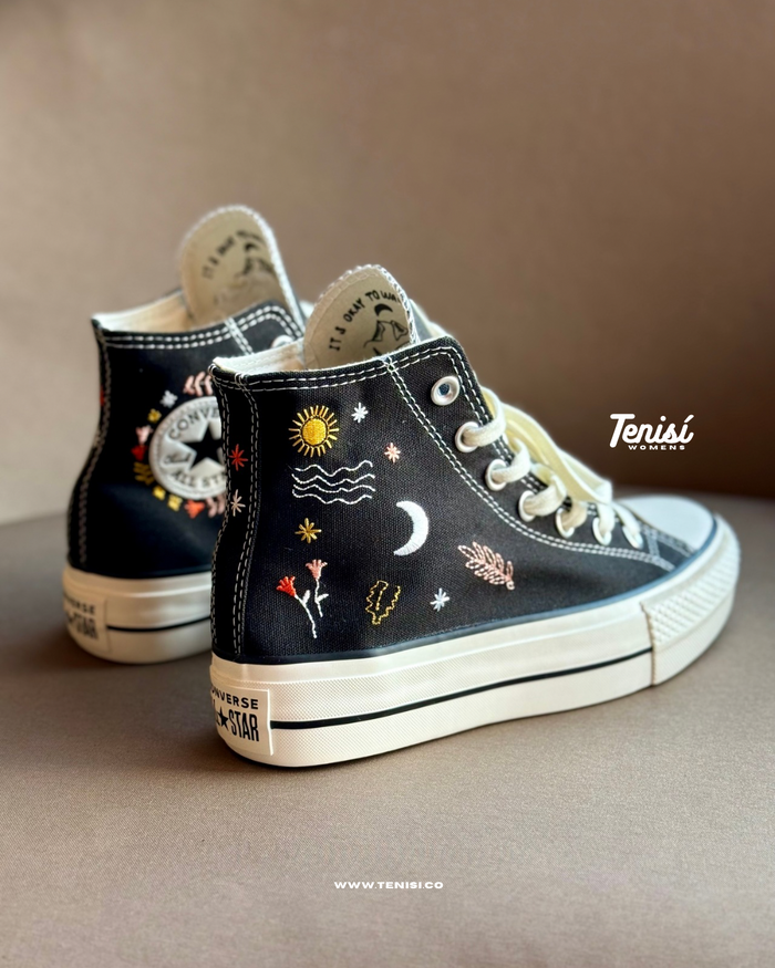 Converse Chuck Taylor Plataforma All Star “Black” look 2