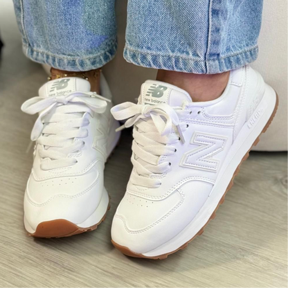 New Balance 574 Triple White