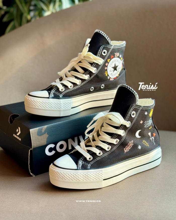 Converse Chuck Taylor Plataforma All Star “Black” look 1