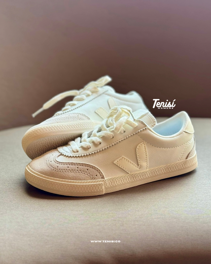 VEJA VOLLEY *O.T. LEATHER “White/Natural