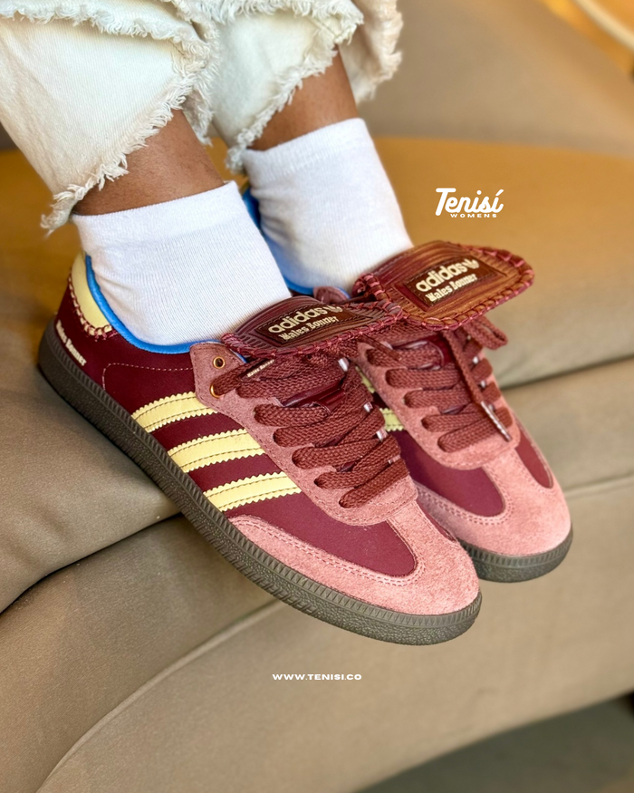 adidas Samba x Wales Banner “Grana” look 1