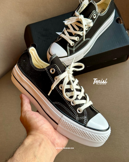 Converse Chuck Taylor Plataforma All Star Low “Black”