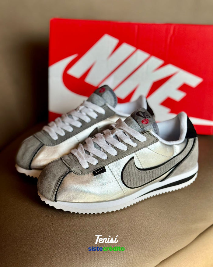 Nike Cortez All Petals United White Black Grey look 1