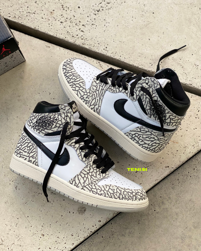 Jordan 1 High OG "White Cement" look 1