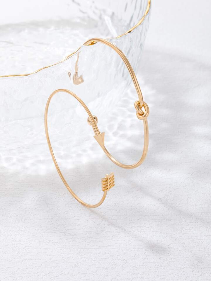 Brazalete de flecha anudado vintage para mujer