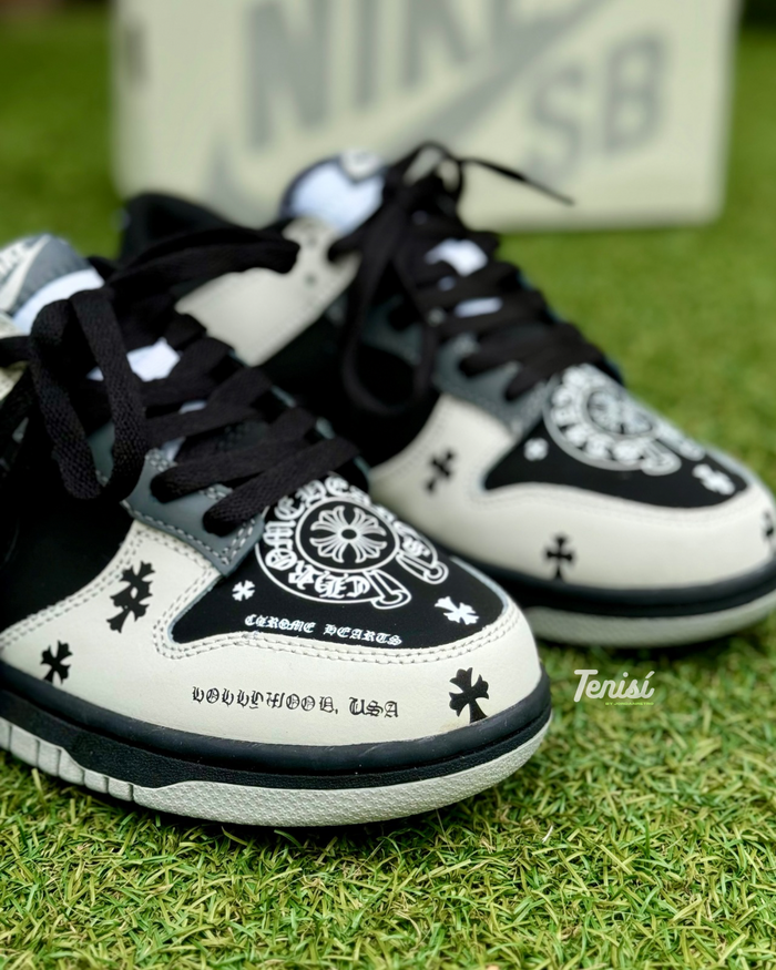 Nike Dunk Low Chrome Hearts Custom look 1