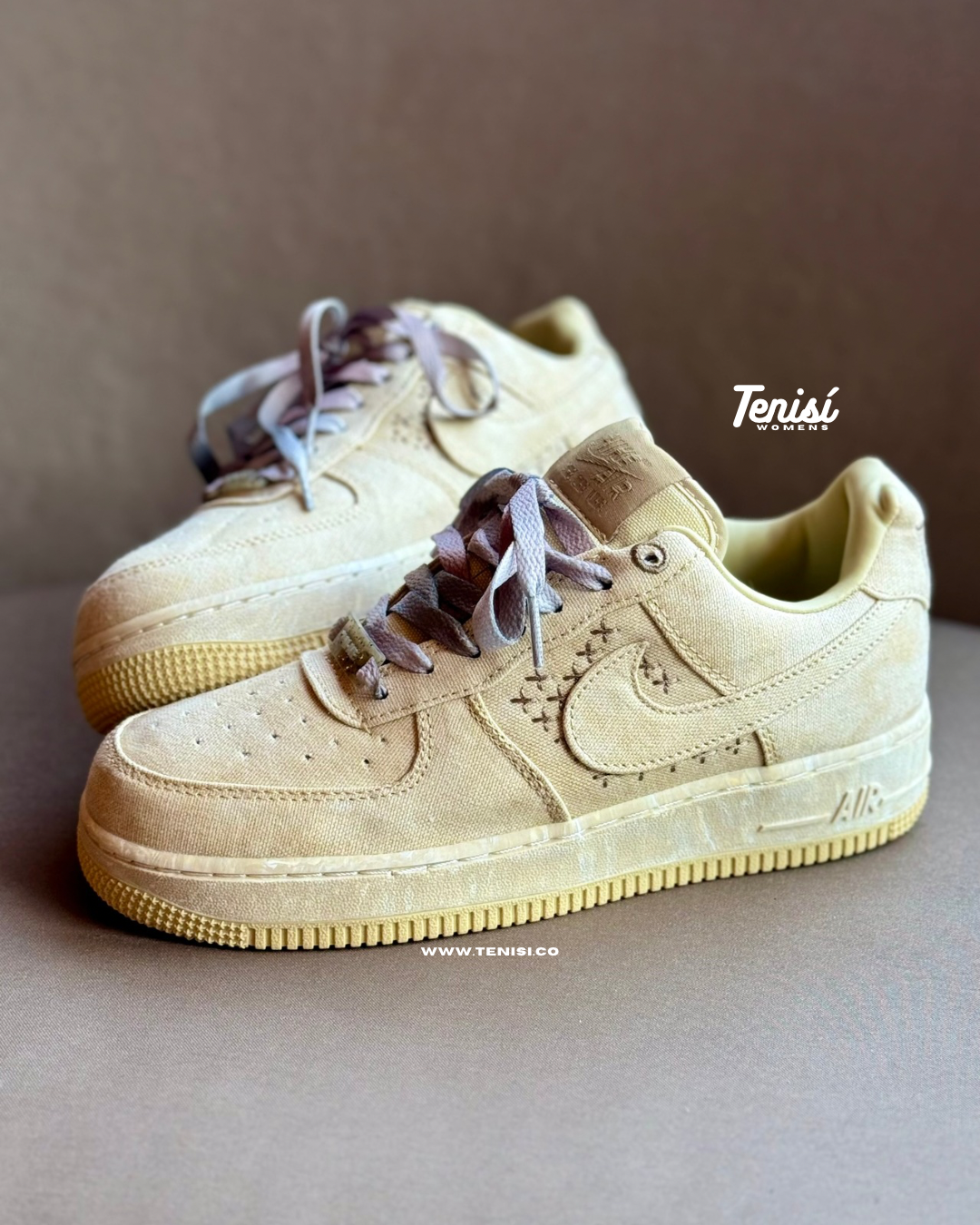 NIKE AIR FORCE 1 LOW NAI-KE TAN CANVAS