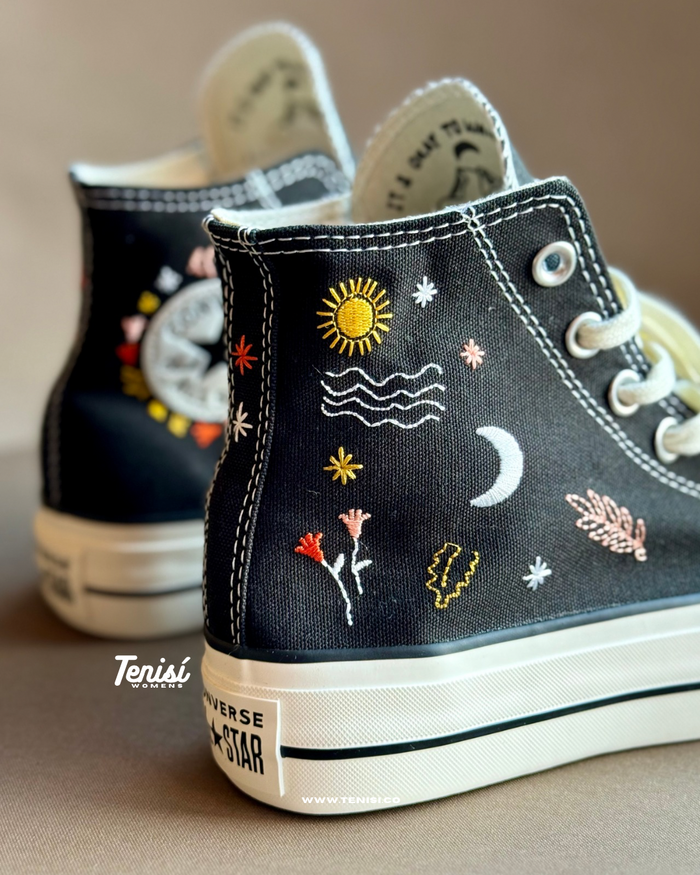 Converse Chuck Taylor Plataforma All Star “Black” look 3