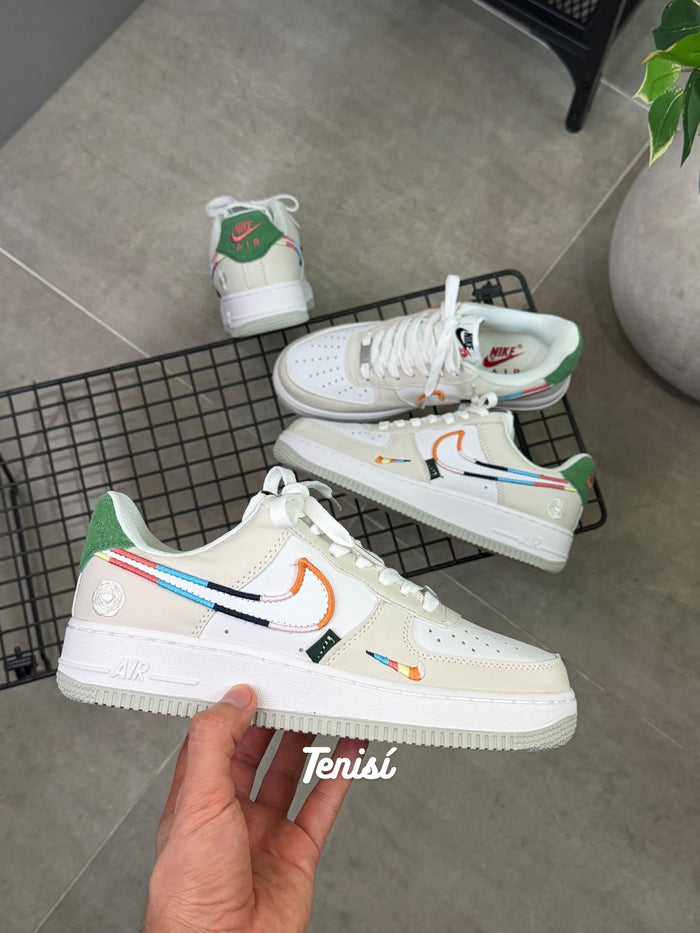Nike Air Force 1 Multicolor Swoosh look 1