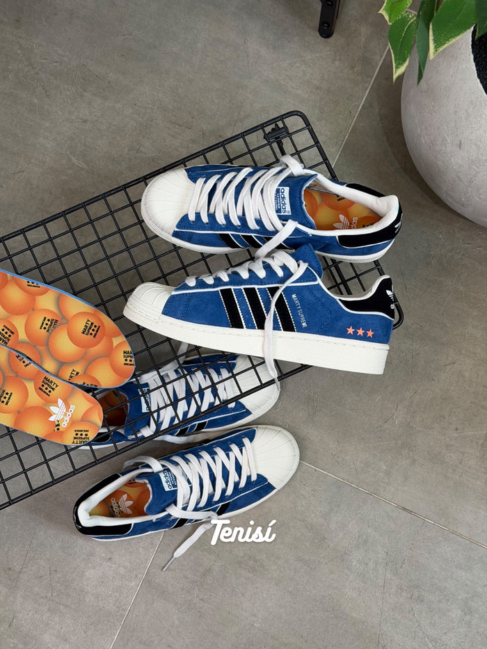 adidas Superstar Marty Supreme Blue look 2