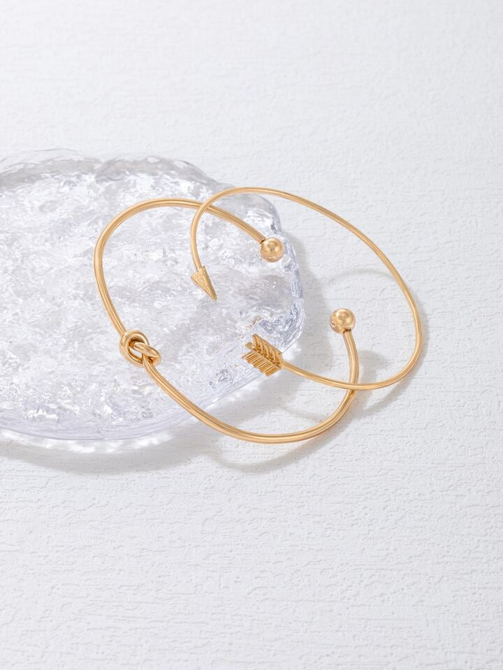 Brazalete de flecha anudado vintage para mujer