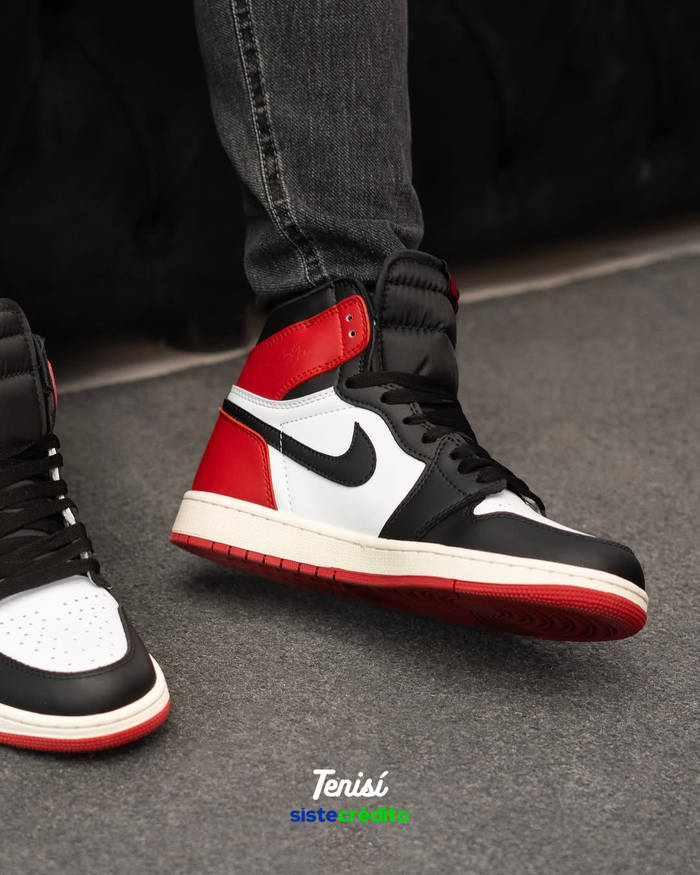 Air Jordan 1 High OG Black Toe Reimagined look 1
