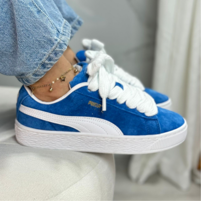 Puma Suede XL “Blue” look 2