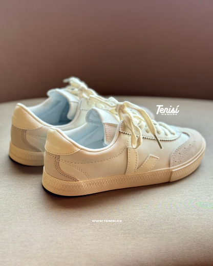 VEJA VOLLEY *O.T. LEATHER “White/Natural