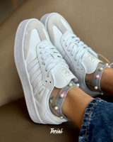 adidas Sambae “Triple White” vista 2