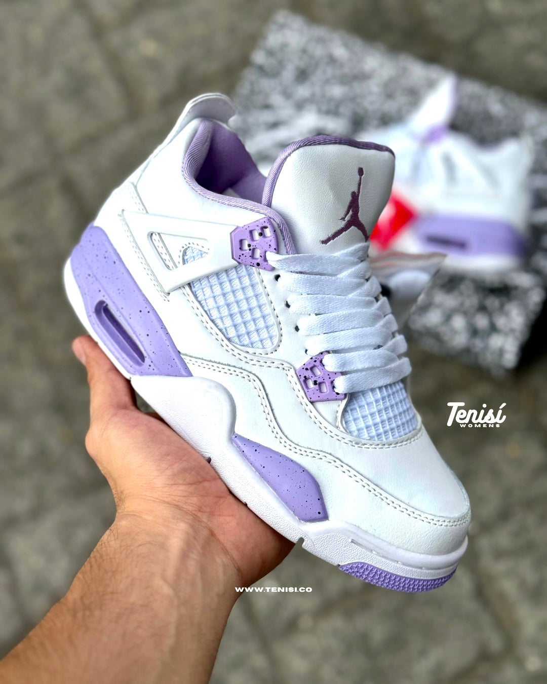 Jordan retro 4 negro con morado deals