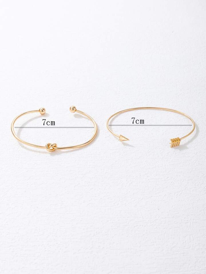 Brazalete de flecha anudado vintage para mujer