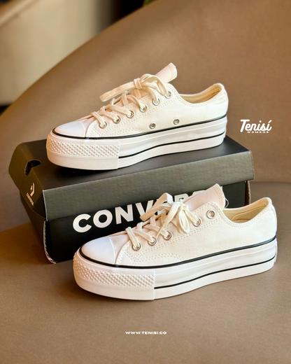 Converse Chuck Taylor Plataforma All Star Low “White”