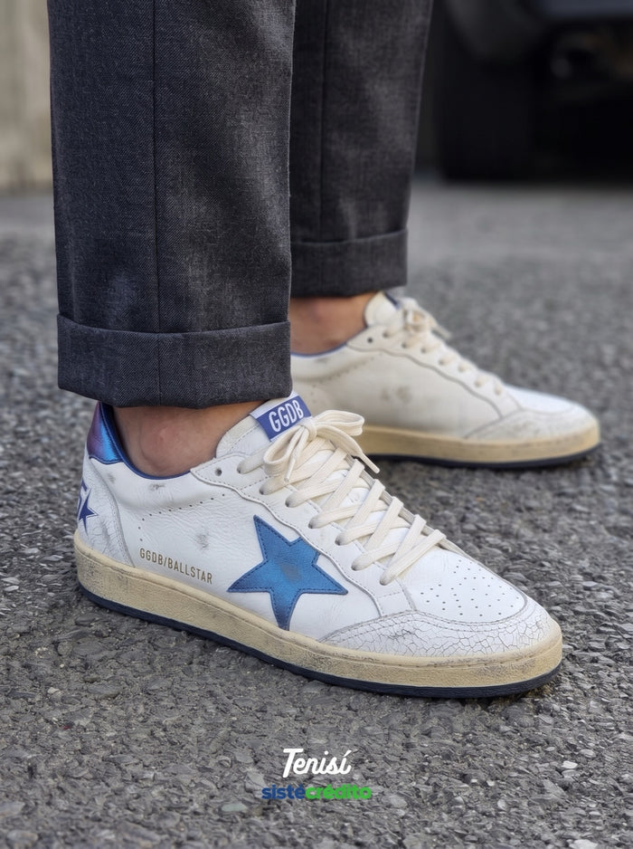Golden Goose Ball Star "Blue Star" look 2