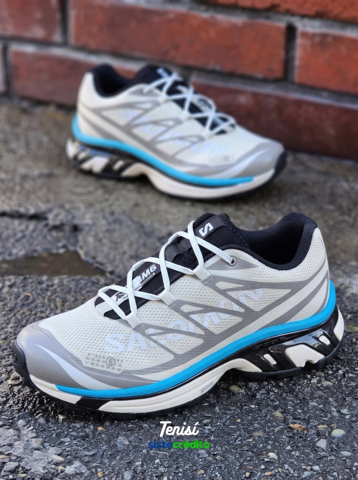MM6 Maison Margiela x Salomon XT-6 "Cream Blue" look 1