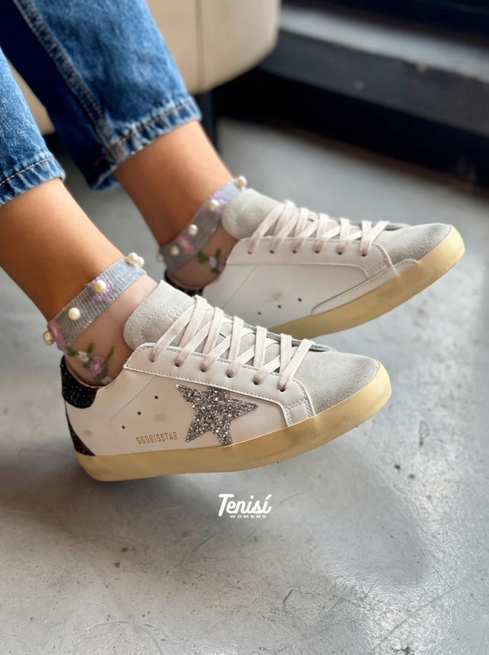 Golden Goose Ball Star "Silver Star" look 1