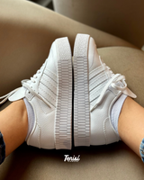 adidas Samba Plataform “Triple white” vista 4
