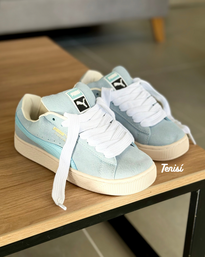 Puma Suede XL “Blue” look 3
